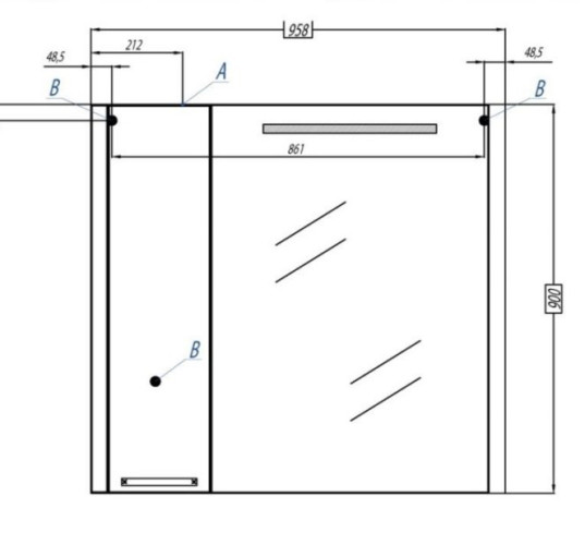 Зеркало Акватон Брайтон 100
