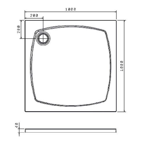 Душевой поддон из искусственного камня Florentina GW-100х100