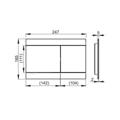 Кнопка смыва alcadrain 25.5х8.5х17.5 для инсталляции, латунь, цвет Латунь (FUNBRASS)