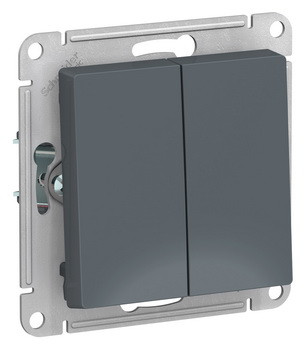 2-клавишный Выключатель, сх.5, 10АХ, механизм, ГРИФЕЛЬ Schneider Electric ATLASDESIGN ATN000751