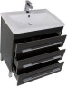Тумба под раковину Aquanet Верона 75 черный (напольная 3 ящика)