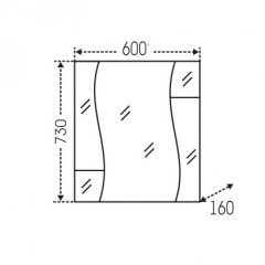 Зеркальный шкаф СанТа Лира 60