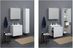 Зеркало-шкаф Aquanet Палермо 70 белый