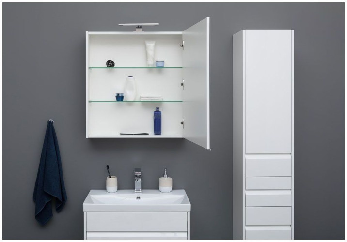 Зеркало-шкаф Aquanet Палермо 70 белый