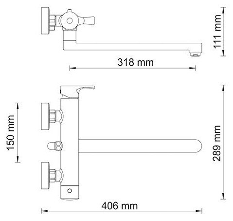Смеситель универсальный WasserKRAFT Berkel 4802L