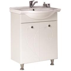 Тумба под раковину AQUATON ЛИАНА 60 напольная, белая (1A163101LL010)