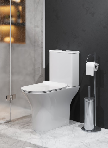 Унитаз Grossman Classic GR-4465S (650*340*790) напольный БЕЗОБОДКОВЫЙ с тонкой крышкой