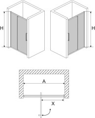 Душевая дверь AVEK Stille A 10088 140x190