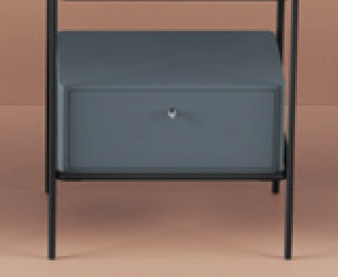 Ящик деревянный выдвижной Artceram Fuori scala 506х355хh22 см для металлической консоли цвет peacock