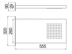 Верхний душ Nobili AD139/126CR 55x26 см Chrome хром