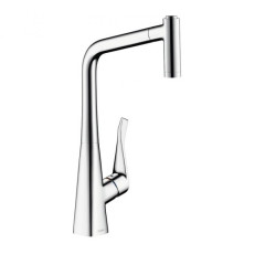 Hansgrohe Metris 14820000 Смеситель для кухни однорычажный, с выдвижным душем, ½´