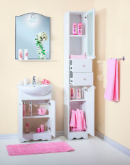 Зеркало Бриклаер Лючия 58 4620750419097 с подсветкой Белое