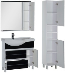 Мебель для ванной Aquanet Доминика 90 L черный