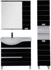 Мебель для ванной Aquanet Доминика 90 L черный