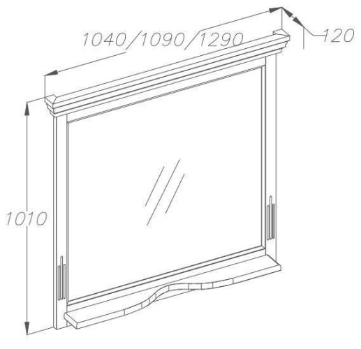 Зеркало Opadiris Риспекто 120