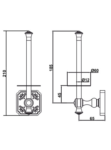 Держатель для туалетной бумаги Antik 082001 Br
