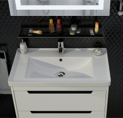 Комплект в ванную Ceruttispa тумба Мессина подвесная 60 с умывальником "Кантэ 60"