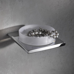 Полочка Keuco Edition 400 в комплекте с матовой хрустальной чашей для мелочей, хром (11549019000)