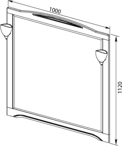 Зеркало Aquanet Луис 100 темный орех