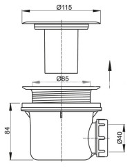 Сифон для поддона Alcaplast A48