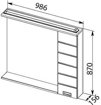 Зеркало-шкаф Aquanet Доминика 100 LED белый