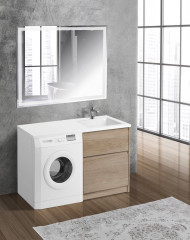 База под раковину напольная BelBagno KRAFT-LVD-580/1200-2C-PIA-BO Bianco Opaco
