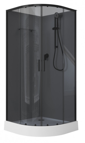 Душевая кабина Aquanet Passion EVO R black 90x90 набор 4