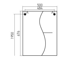 Зеркало-шкаф навесной без подсветки MIXLINE Классик-50 правый (525510)