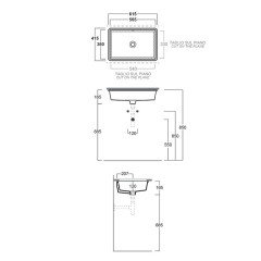 Раковина встраиваемая снизу Simas Lavabi 35х55х, литьевой мрамор, цвет Белый (S60 bi)