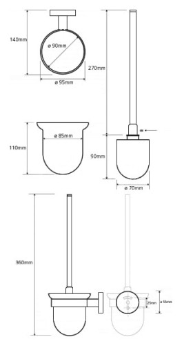 Ершик для унитаза Bemeta Trend-i 104113018