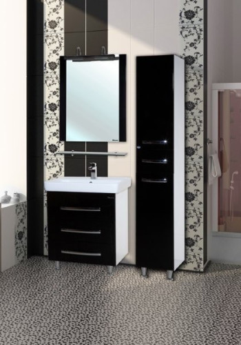 Шкаф пенал Bellezza Рокко 35 с бельевой корзиной