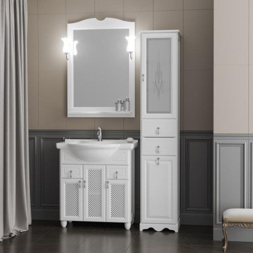 Шкаф пенал Opadiris Тибет 40 с бельевой корзиной