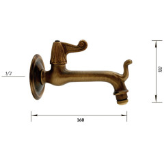 Кран для одного типа воды Migliore Artistica ML.ART-0126A.BR