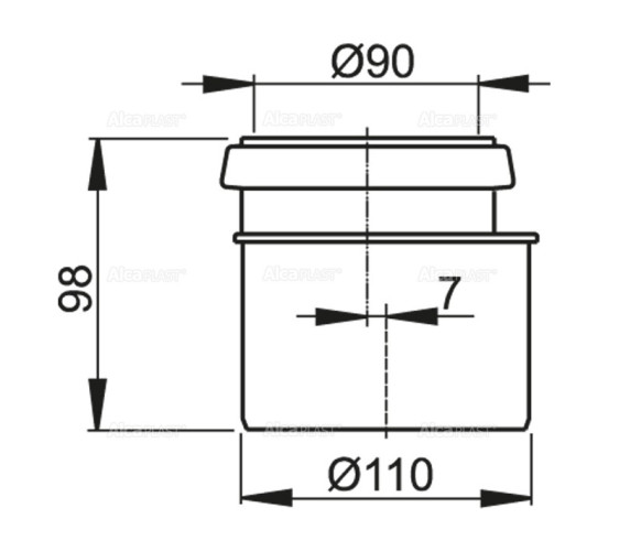 Переходник комплект Alcadrain 90/110 (M907)