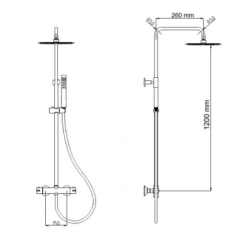 Душевая стойка RGW SP-21 арт. 21140121-01