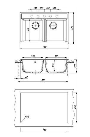 Кухонная мойка Dr. Gans Астра 25.060.E0780