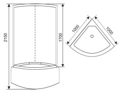 Душевая кабина Arcus AS-110 100x100