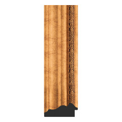 Зеркало настенное с фацетом EVOFORM в багетной раме римское золото, 66х156 см, BY 3568