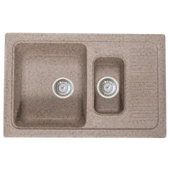 Кухонная мойка Formastone Fosto  КМ 77-49, прямоугольная с крылом, песочный пляж