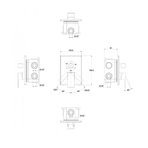 Смеситель для ванны KAISER Sonat (34122)