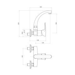 Смеситель для кухни Plstart PL4607-8, белый