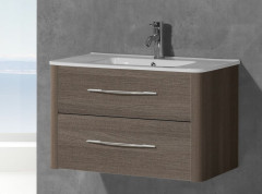 IBX ASUN, тумба под раковину 80 см, 2 ящика с ручками, цвет отелло