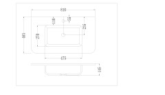 IBX, керамическая раковина 80 см, цвет белый