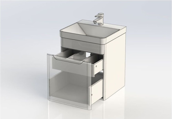 Тумба с раковиной Aquanet София 50 белый