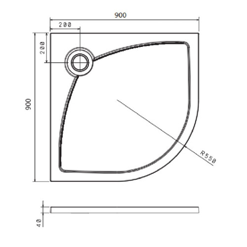 Душевой поддон из искусственного камня Florentina GW-100х100R