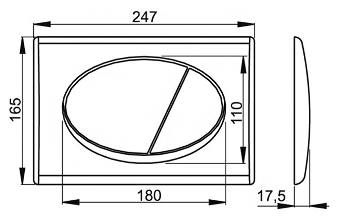 Кнопка смыва alcadrain 25х2х16 для инсталляции, пластик, цвет Хром матовый (M72)