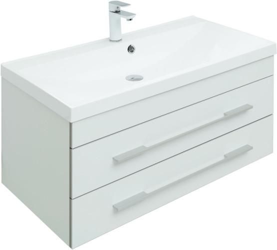 Тумба под раковину Aquanet Верона 90 New белый матовый