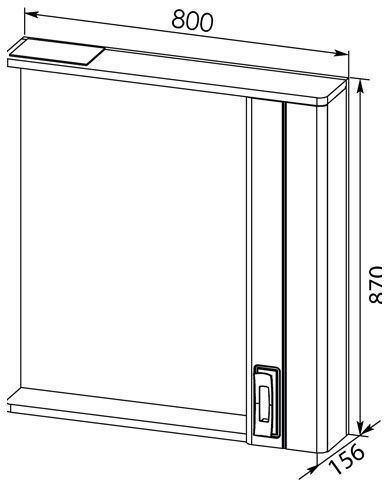 Зеркало-шкаф Aquanet Паллада 80 белый