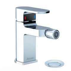 Смеситель для биде Ravak CHROME Керамический картридж со сливным гарнитуром (X070055)