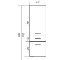 Пенал MIXLINE Стив-34 белый подвесной (536805)